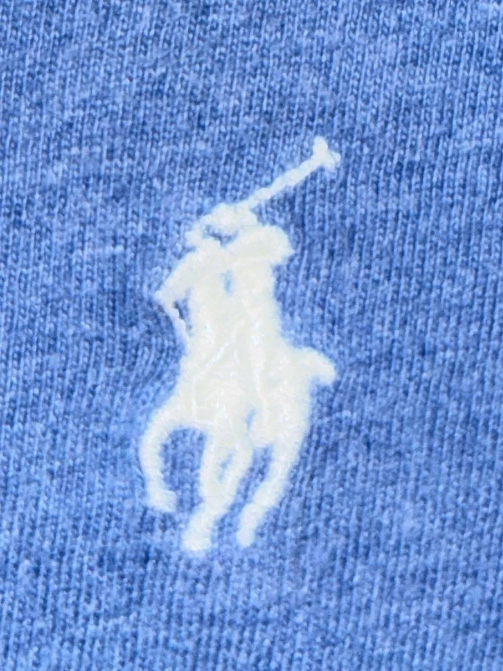 Polo Ralph Lauren Heather Blue Crewneck Tee White Embroidered Pony XL